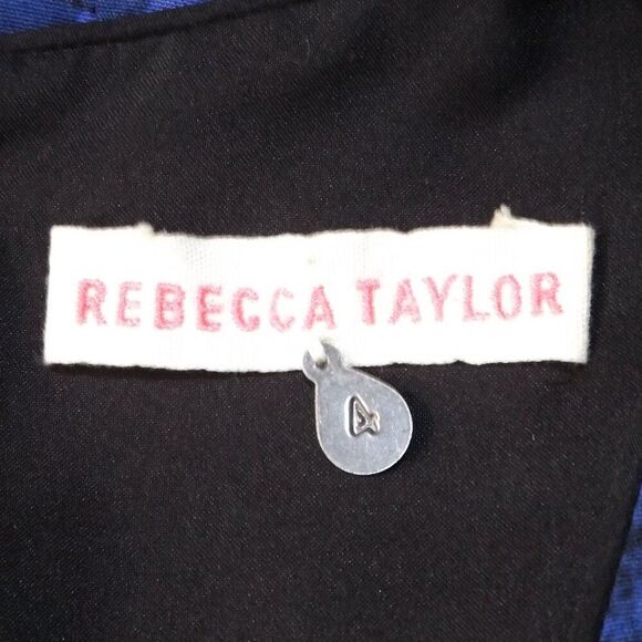 REBECCA TAYLOR Dress, 4, Black/Blue snake print, Short/Mini, Sleeveless - Picture 11 of 13